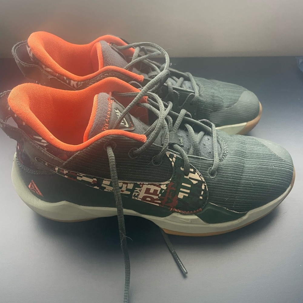 Nike Kids' Gray and Orange Athletic Shoes